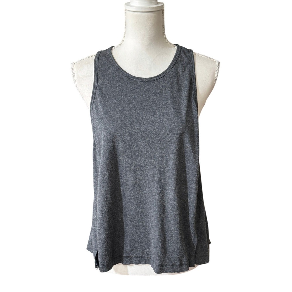 FP Movement Women's Charcoal Heather Gray Mesh Back Muscle Tank Top Size M Gym